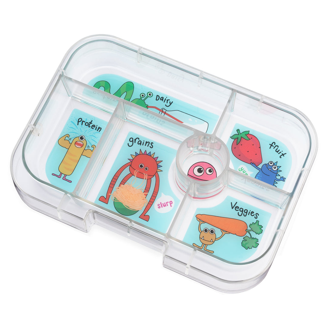 Leakproof Bento Box for Kids - Yumbox Original Yoyo Yellow  (Funny Monsters)