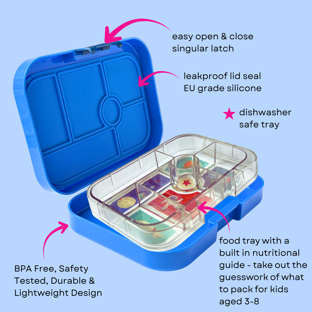 Leakproof Bento Box for Kids - Yumbox Original Surf Blue (Rocket)