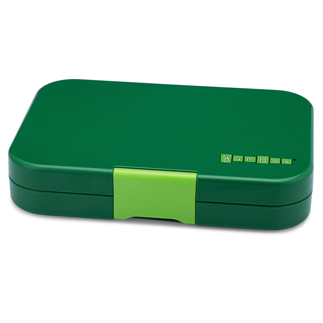 Leakproof Yumbox Tapas Bento Lunch Box - Palm Green - 4 Compartment with Lime Tray -Large Size