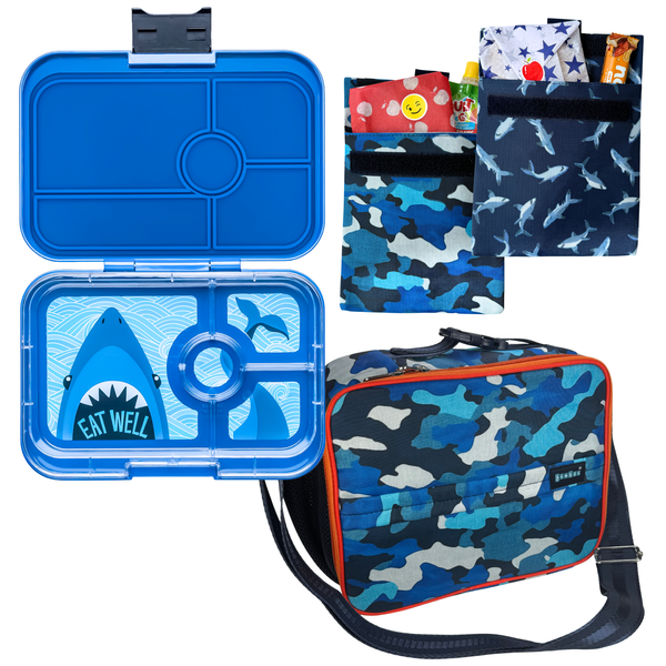 Gift For Boys: Tapas Bento Box, Camo Bag and Snack Baggies