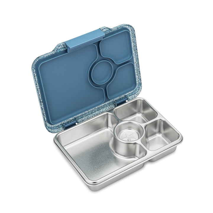 Yumbox Prêt – Leakproof Stainless Steel Lunch Box - Paris Blue Glitter