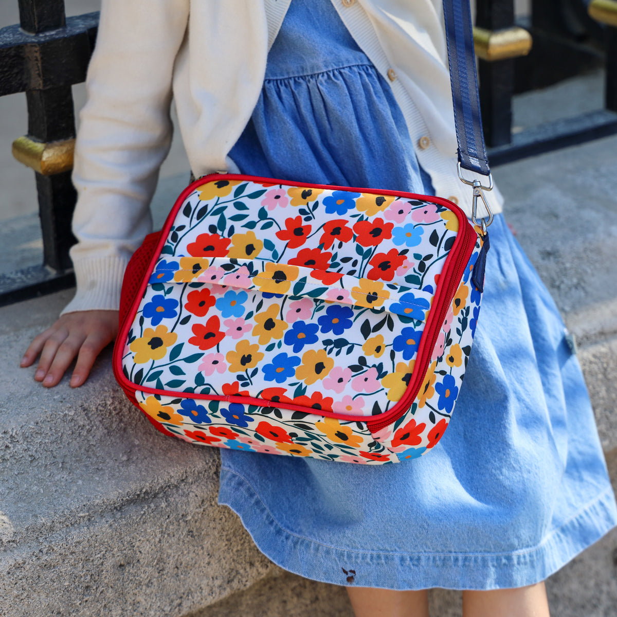 Insulated Large Lunch Bag – 3-Way Carry · Poppy