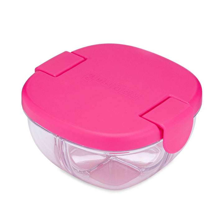 3 Compartment Leakproof Snack Bowl - Raspberry Pink