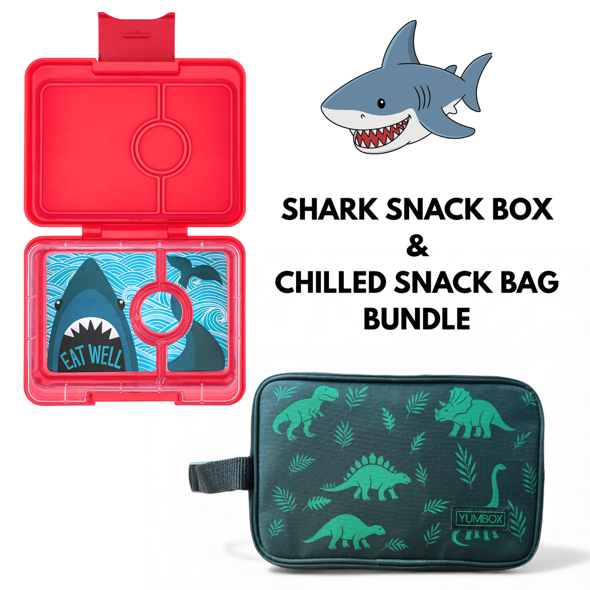 Red Snack Box and Dino Chill Bag