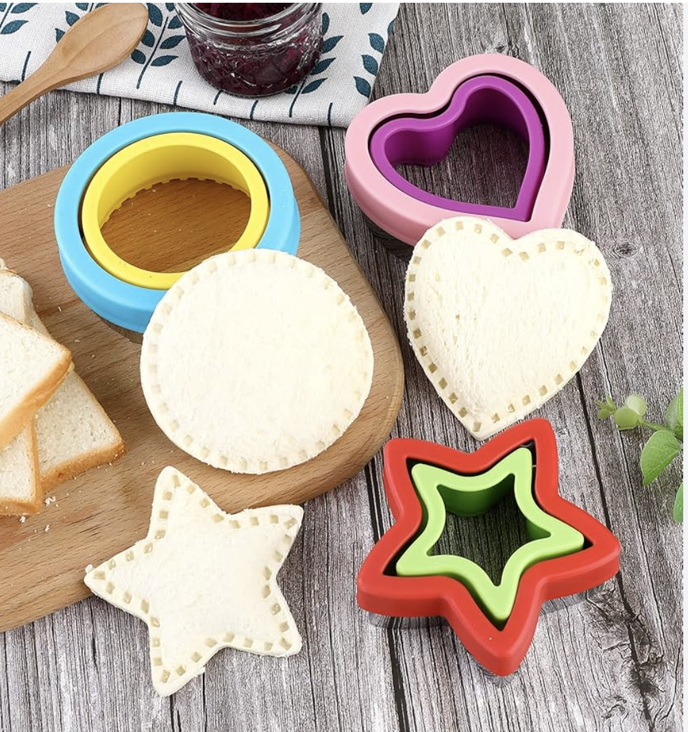 3-in-1  Sandwich Cutter Stainless Steel - Heart-Shaped