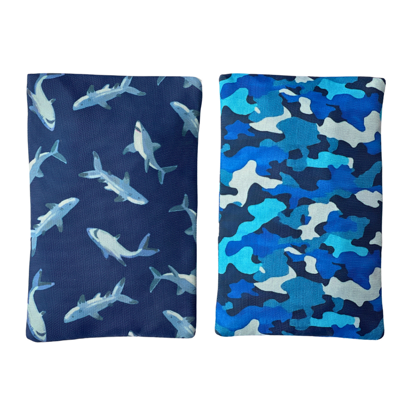 No-Sweat Ice Packs for Packed Lunches Reusable Gel, Fabric Sleeves, 2-Pack