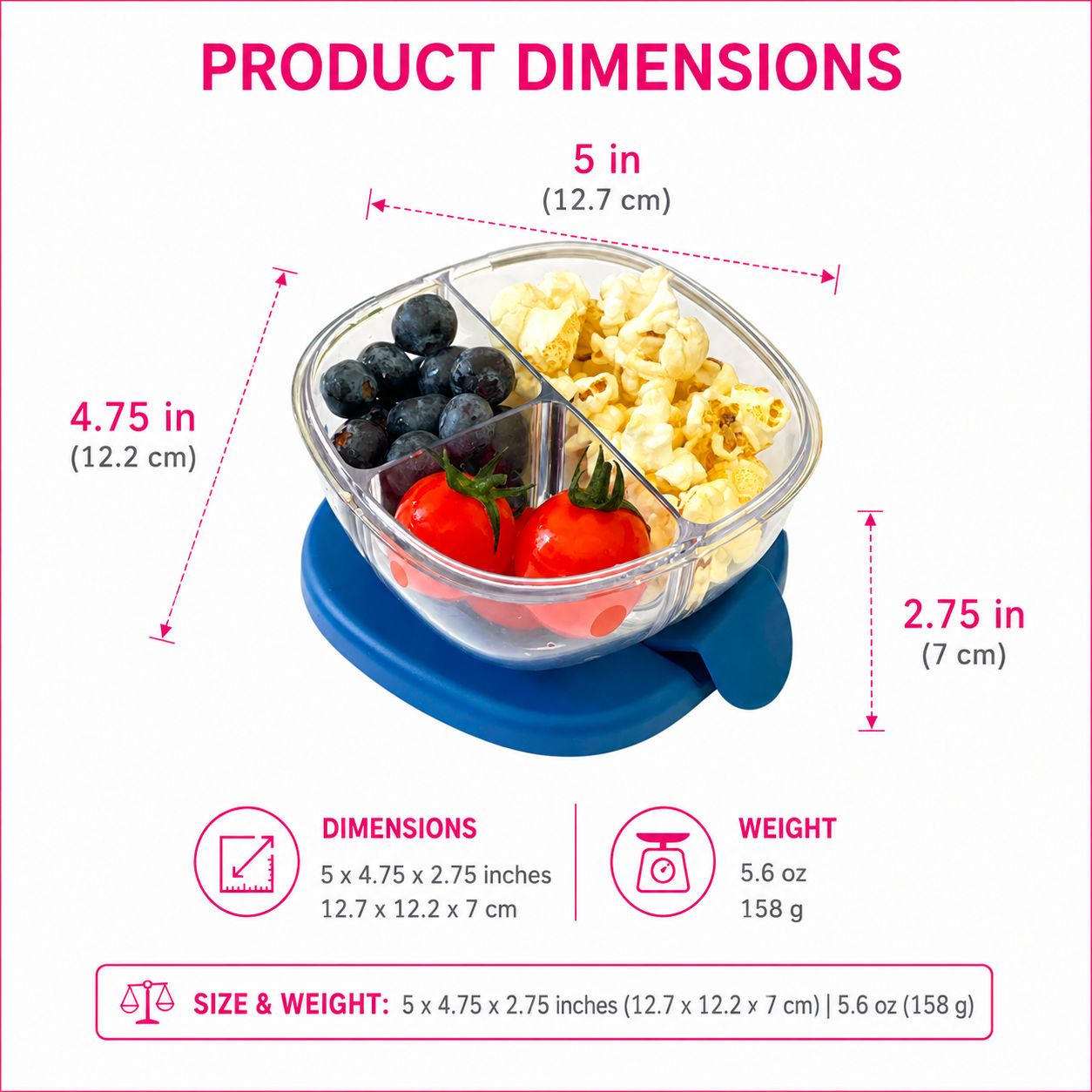 Leakproof Snack Bowl with 3 Compartments – Yumbox