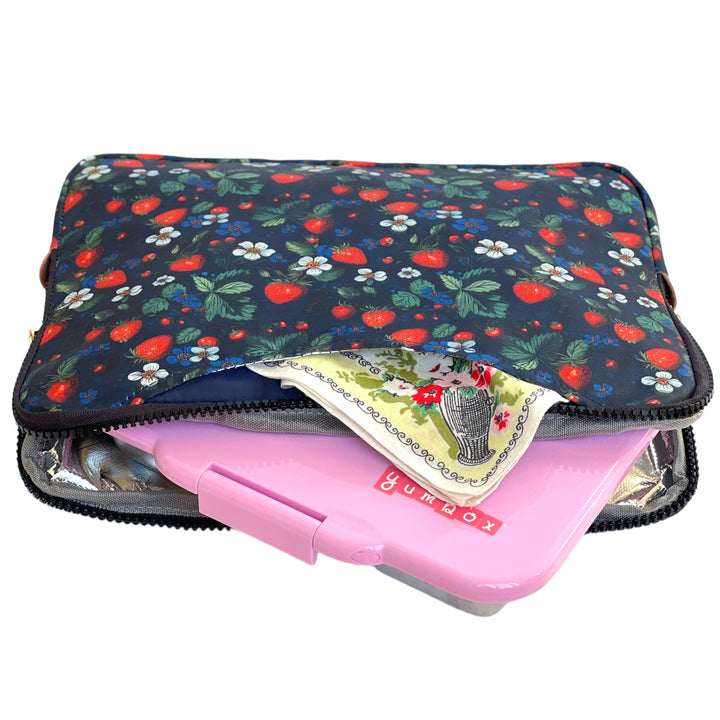 Yumbox Poche - Insulated Lunch Bag Sleeve with Handles - Strawberry Fields