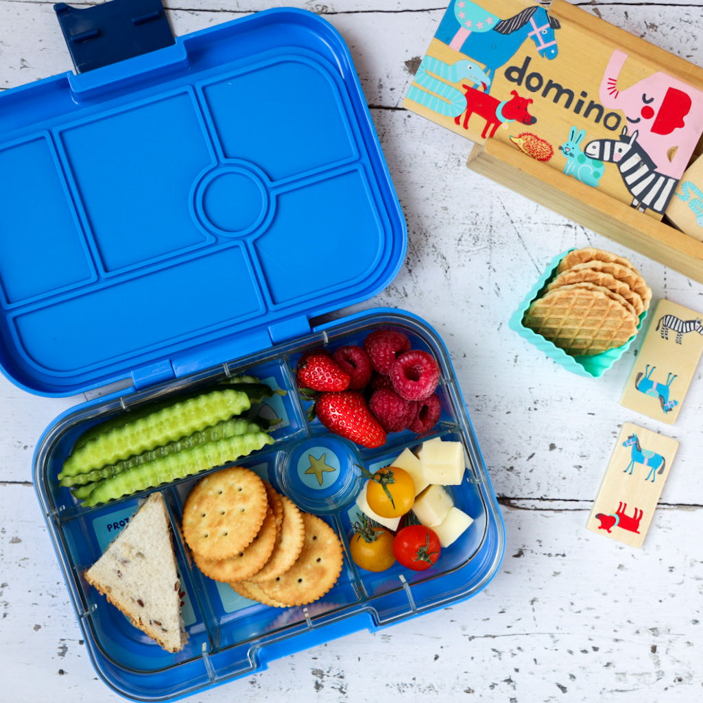 Leakproof Bento Box for Kids - Yumbox Original Surf Blue  (Funny Monsters)