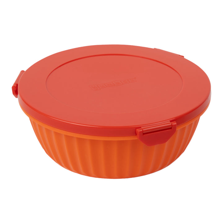 Poke Bowl with 3 Part Divider - Tangerine Orange