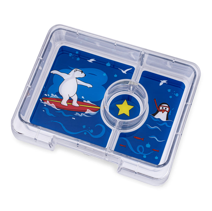 Snack Size Bento Lunch Box Surf Blue (Polar Bear)