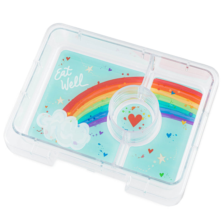 Snack Size Small Bento Lunch Box Tropical Aqua (Rainbow)