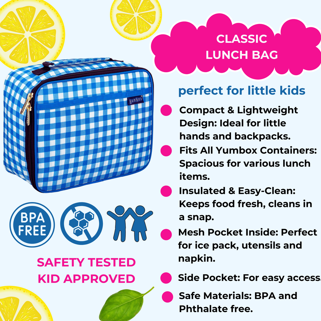 Classic Lunch Bag - Vichy Blue