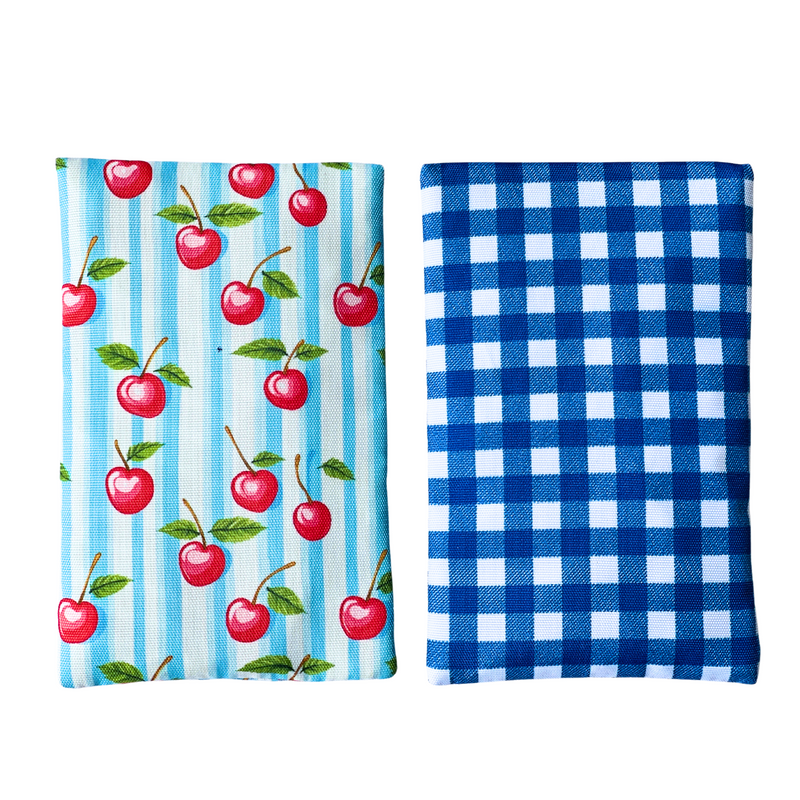 No-Sweat Ice Packs for Packed Lunches Reusable Gel, Fabric Sleeves, 2-Pack