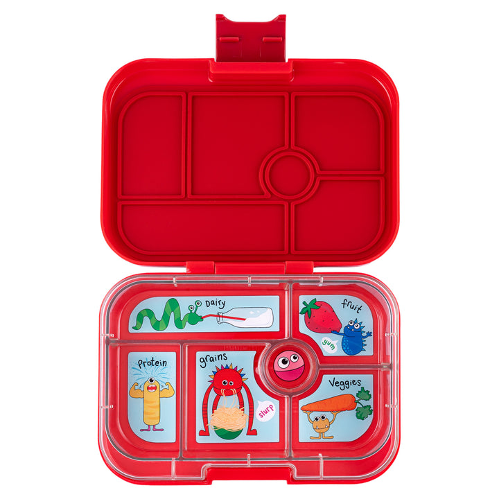 Leakproof Bento Box for Kids - Yumbox Original Wow Red (Funny Monsters)