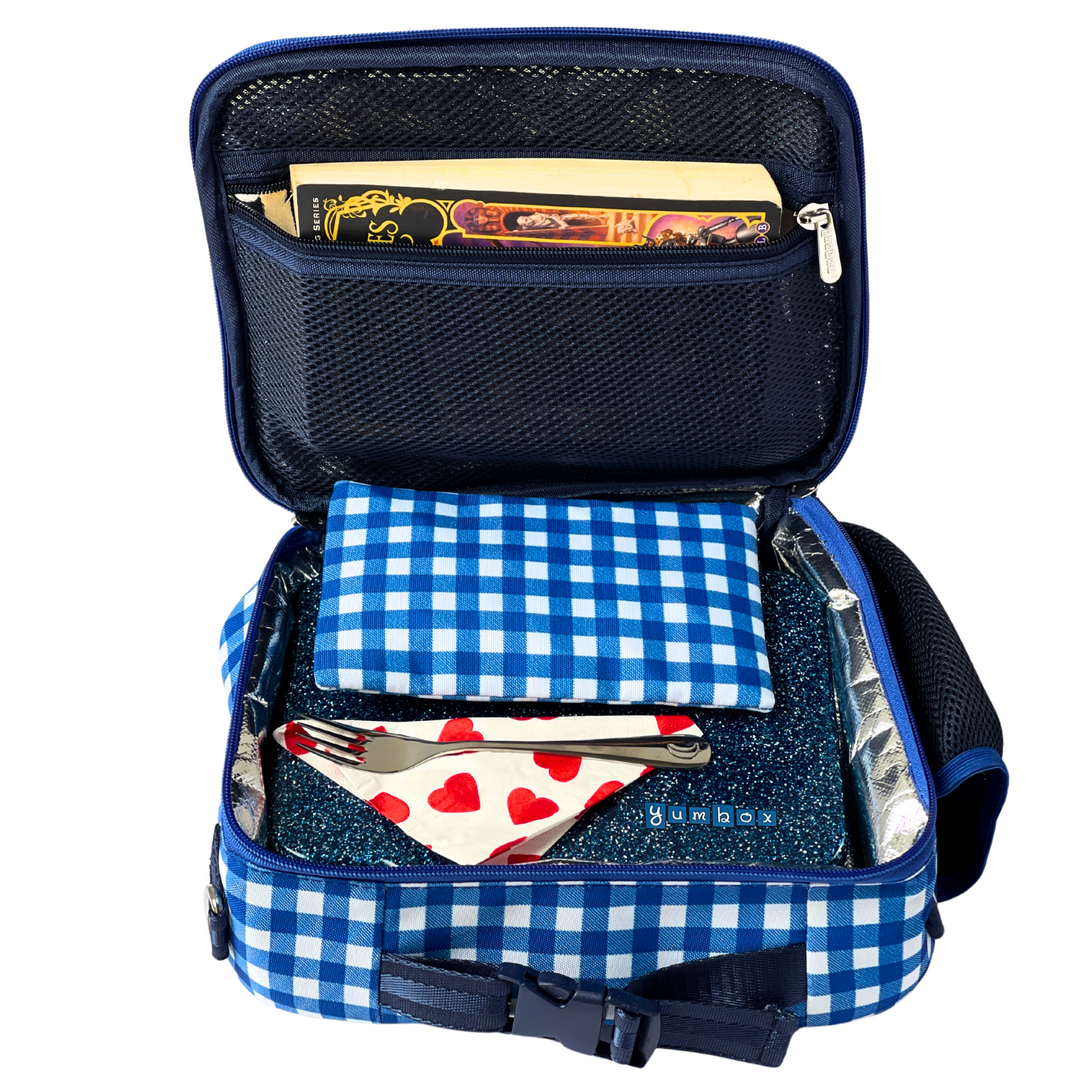 Yumbox Insulated Lunch Bag – Water-Resistant, 3-Way Carry, Fits Bento Boxes and Ice Packs (Vichy Gingham)