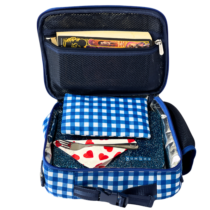 Yumbox Insulated Lunch Bag – Water-Resistant, 3-Way Carry, Fits Bento Boxes and Ice Packs (Vichy Gingham)