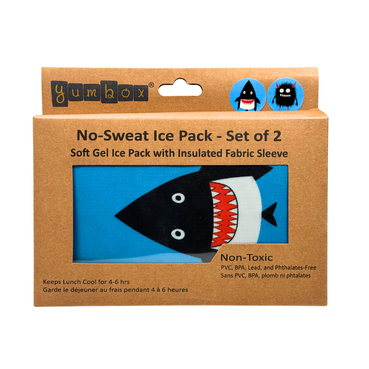 Gel Ice Packs in Fabric Sleeves 2-Pack - Monster & Shark