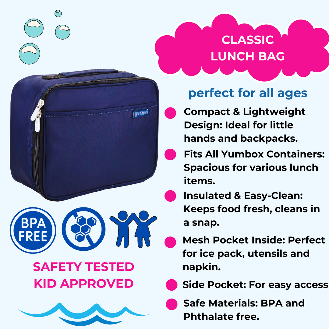 Classic Lunch Bag - Navy Blue
