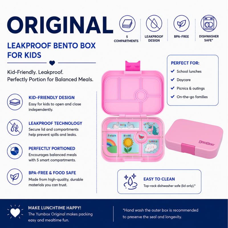 Yumbox Original Leakproof Bento Lunch Box for Kids