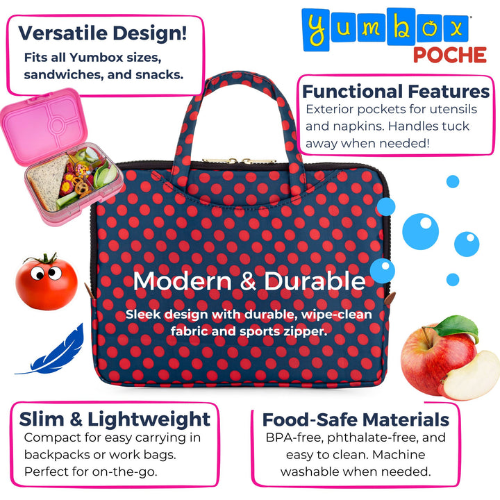 Yumbox Poche - Insulated Lunch Bag Sleeve with Handles - Zesty