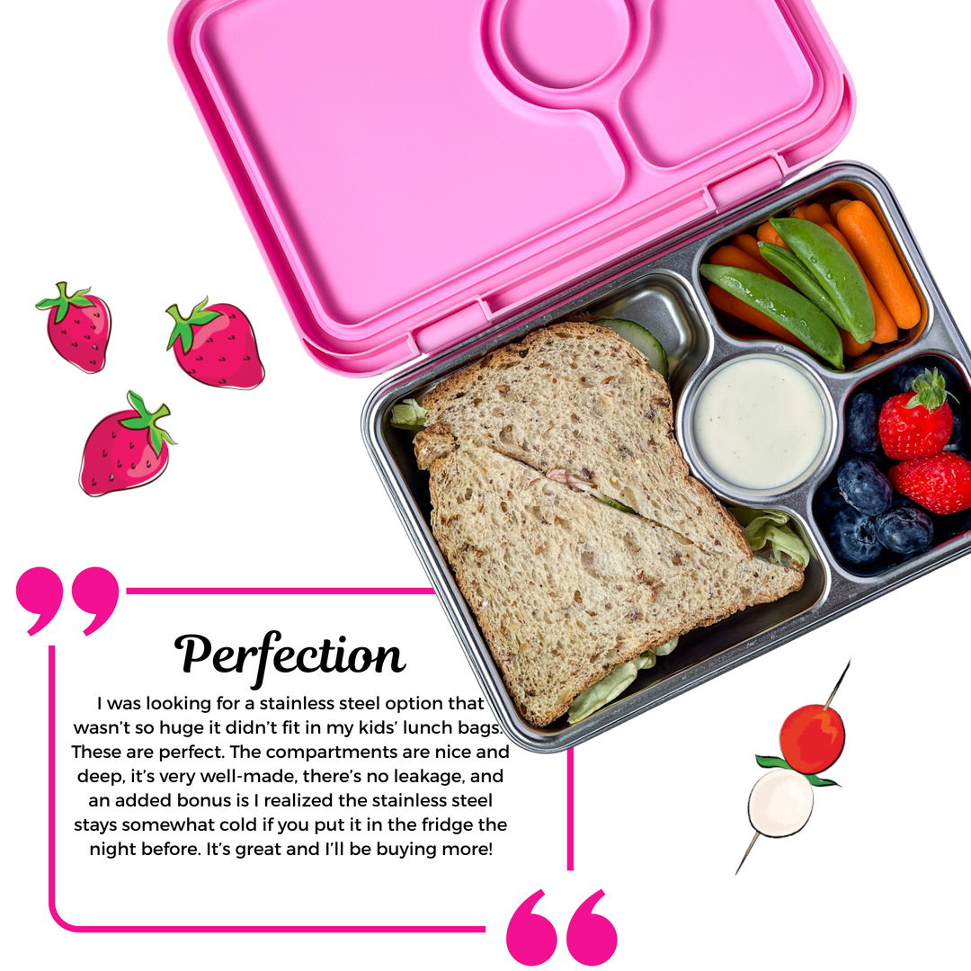 Yumbox Prêt – Leakproof Stainless Steel Bento - Versailles Pink
