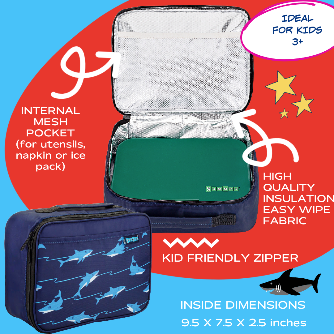 Reusable Sandwich Bag - Set of 2 - Atlantic Sharks & Funny Monsters – Yumbox