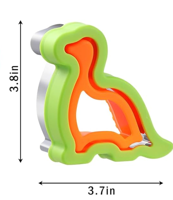 3-in-1 Sandwich Cutter Stainless Steel - Dinosaur