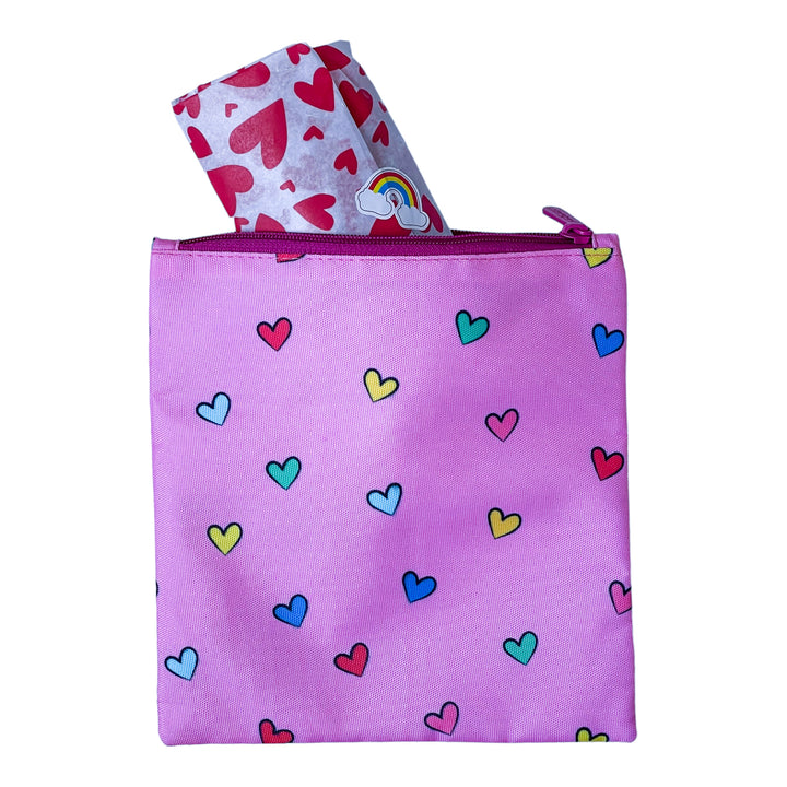 Reusable Sandwich Bag - Set of 2 - Hearts & Unicorns