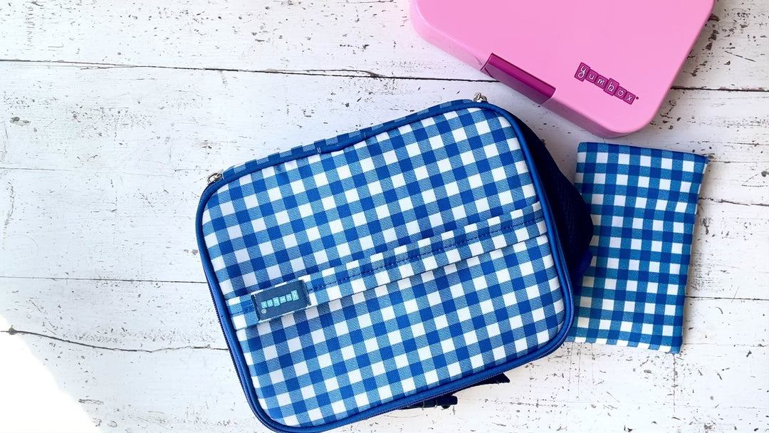 Yumbox Insulated Lunch Bag – Water-Resistant, 3-Way Carry, Fits Bento Boxes and Ice Packs (Vichy Gingham)