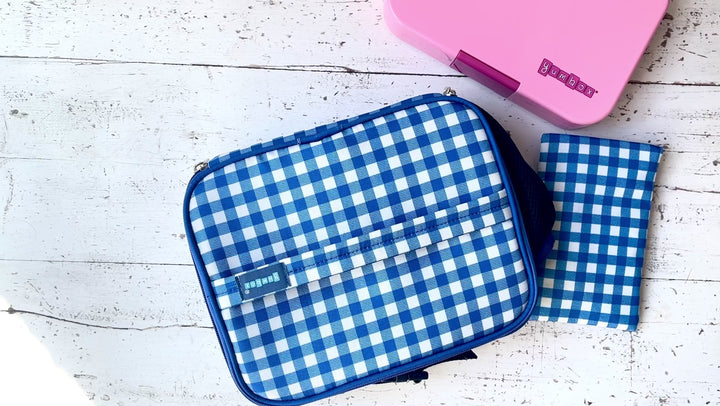 Yumbox Insulated Lunch Bag – Water-Resistant, 3-Way Carry, Fits Bento Boxes and Ice Packs (Vichy Gingham)
