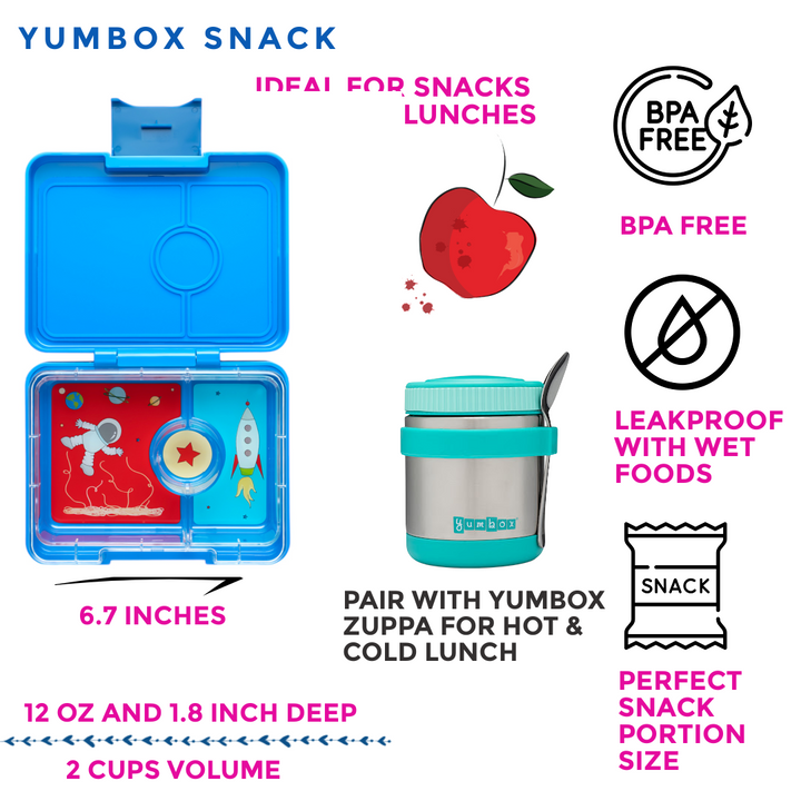 Snack Size Bento Lunch Box Surf Blue (Rocket)