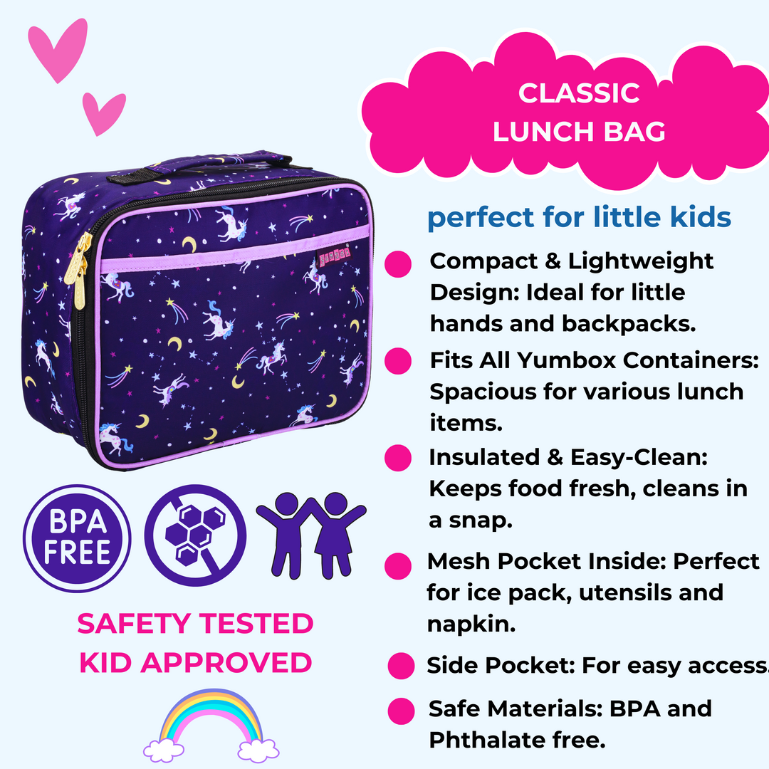 Classic Lunch Bag - Unicorn Purple