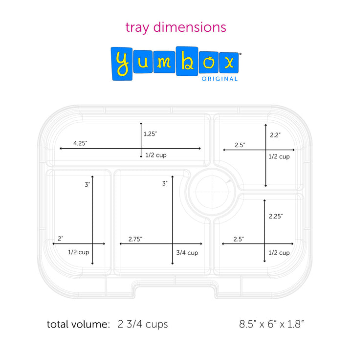 Leakproof Bento Box for Kids - Yumbox Hazy Gray with Paris Tray