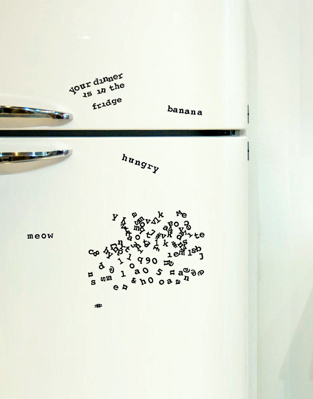 Fridge Magnets - Typewriter Font