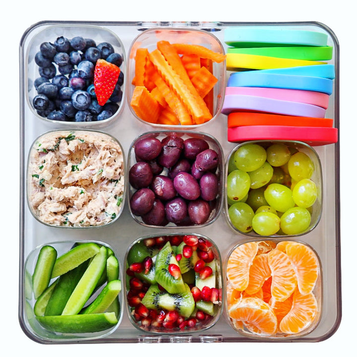 Yumbox Chop Chop - Food Grade Clear Serving Tray - Square