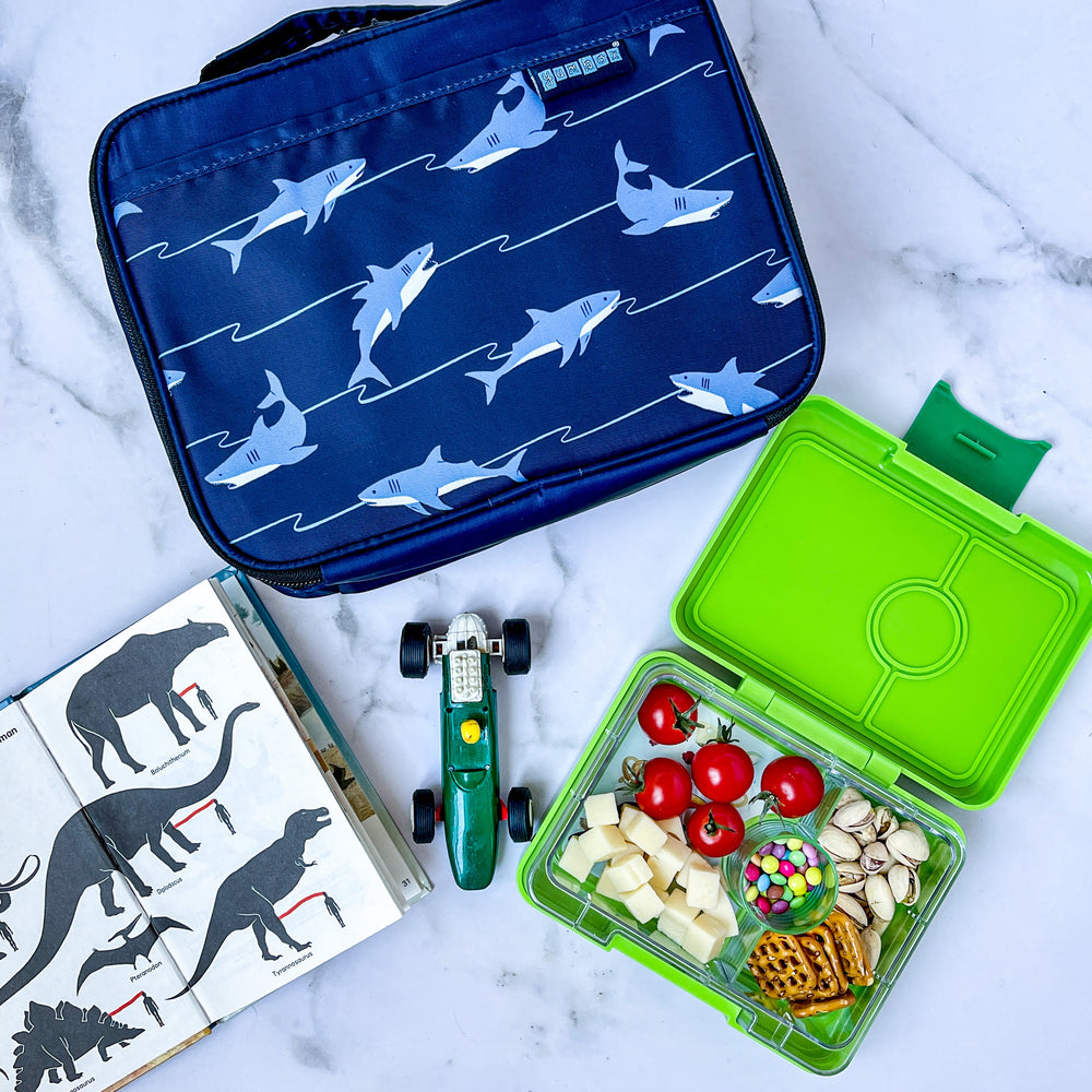  Yumbox Leakproof Snack Bento Box - 3 Compartment Leakproof Bento  Lunch Box for Kids; Perfect snack containers for toddlers or as a small  toddler lunch box (Misty Aqua with Rainbow Tray)