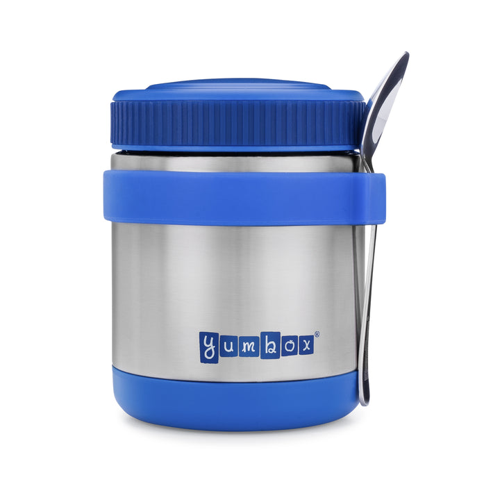 Thermal Food Jar for Hot Lunch - Yumbox  Zuppa with Spoon and Band Neptune Blue- 14oz
