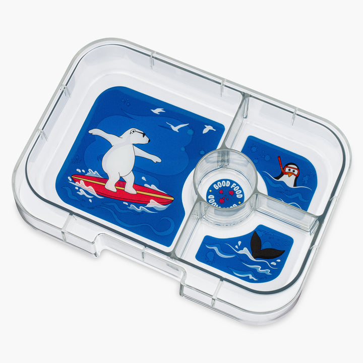 Leakproof Sandwich Friendly Bento Box - Yumbox Surf Blue - Polar Bear