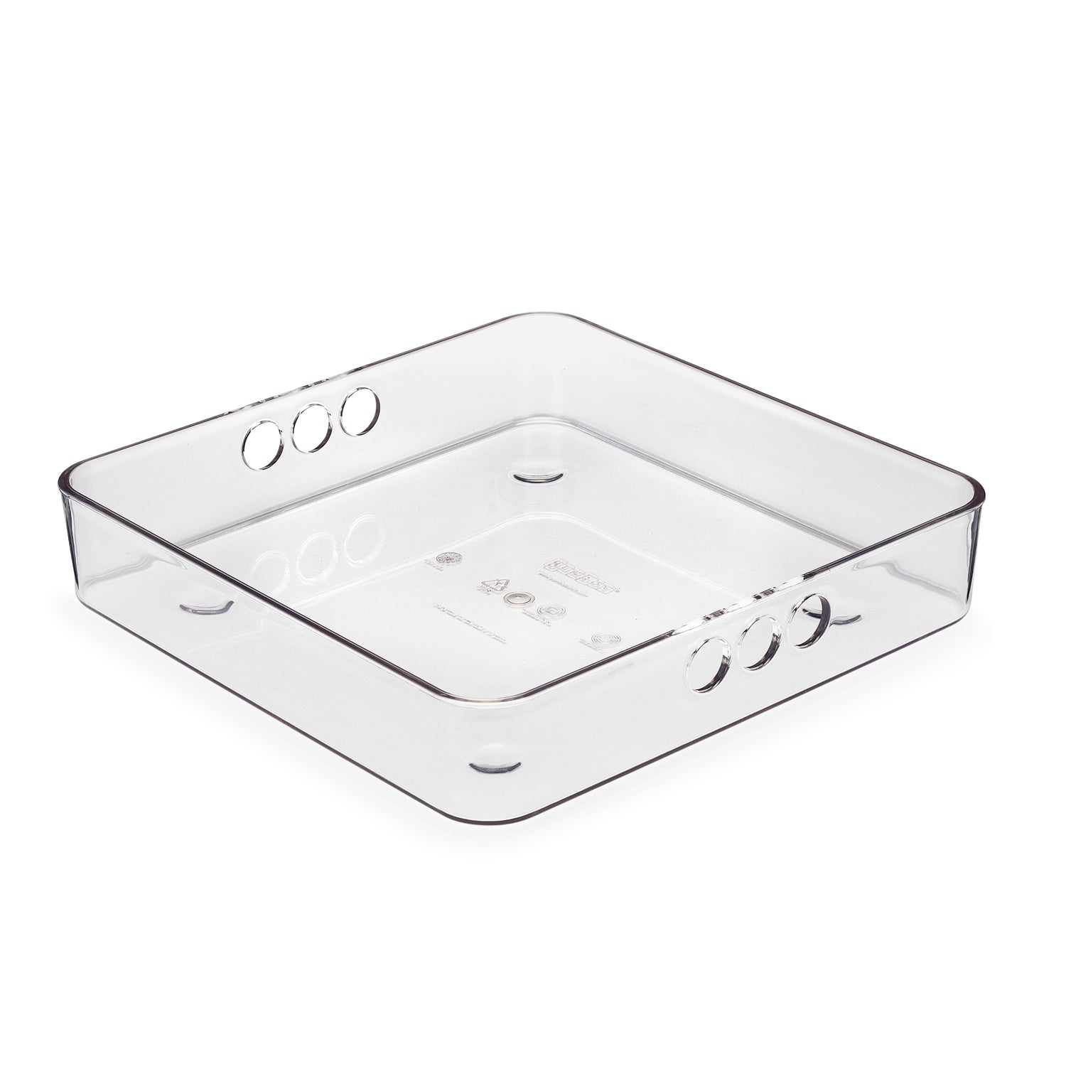 Clear Refrigerator Organizer Tray – Food Grade Square Fridge Storage Container