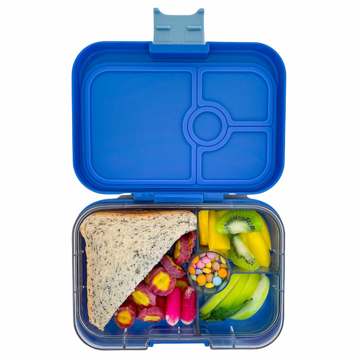 Leakproof Sandwich Friendly Bento Box - Yumbox True Blue - Shark Tray