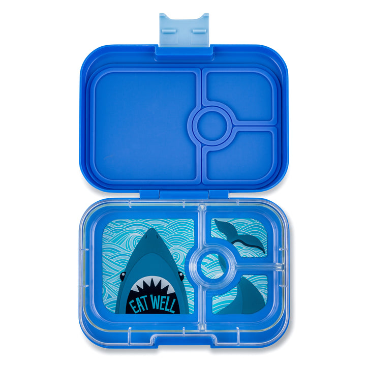 Leakproof Sandwich Friendly Bento Box - Yumbox True Blue - Shark Tray