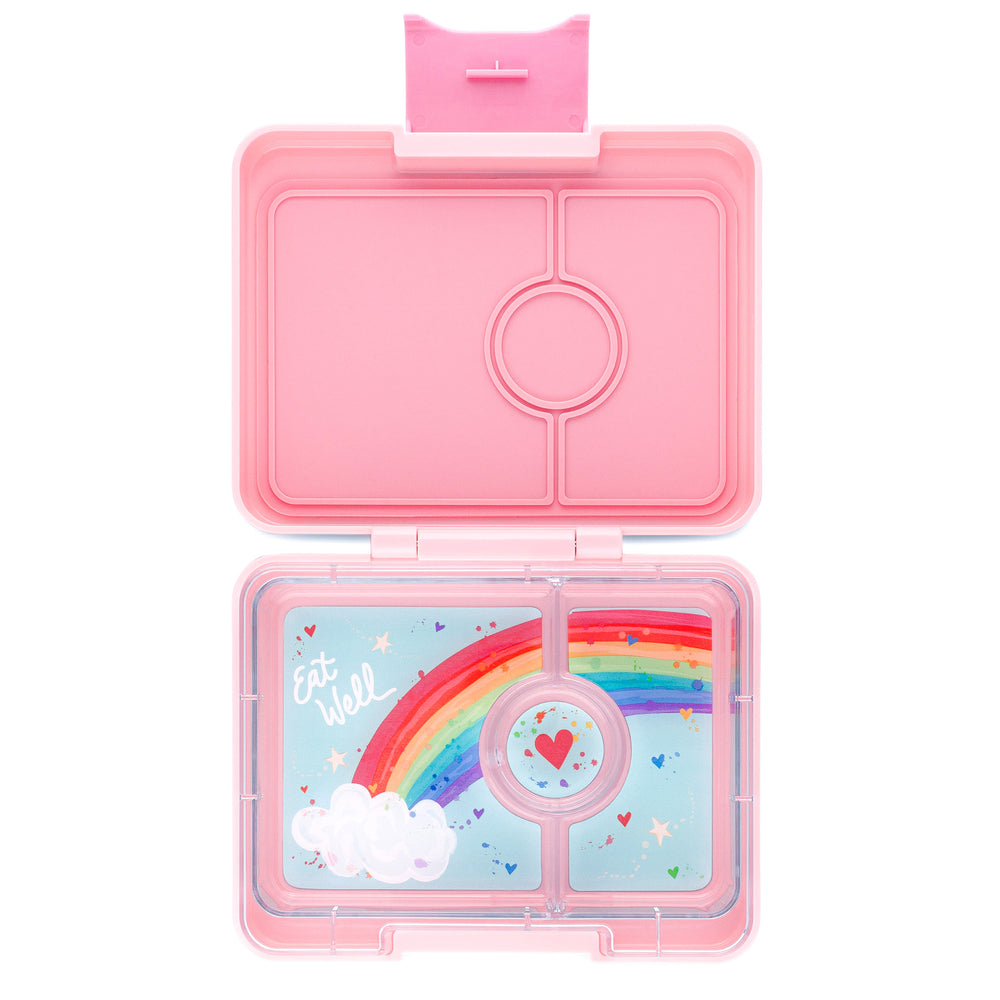 Snackbox YUMBOX Regenbogen, Kinderlunchbox aqua-mint