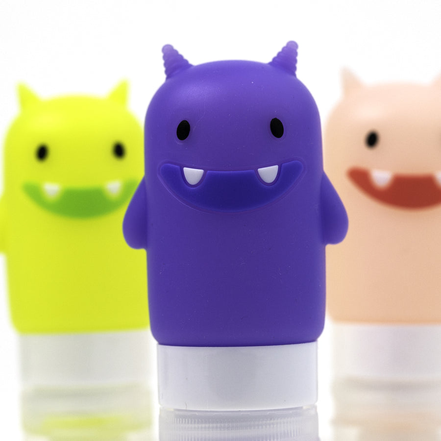 Funny Monsters Silicone Condiment Squeeze Bottles (Set of 3) Yumbox